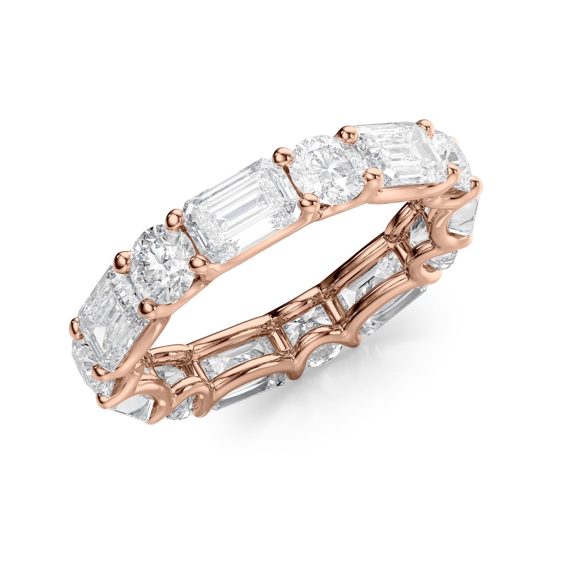 5ct Serena Round Cut Moissanite Ring - Rose Gold