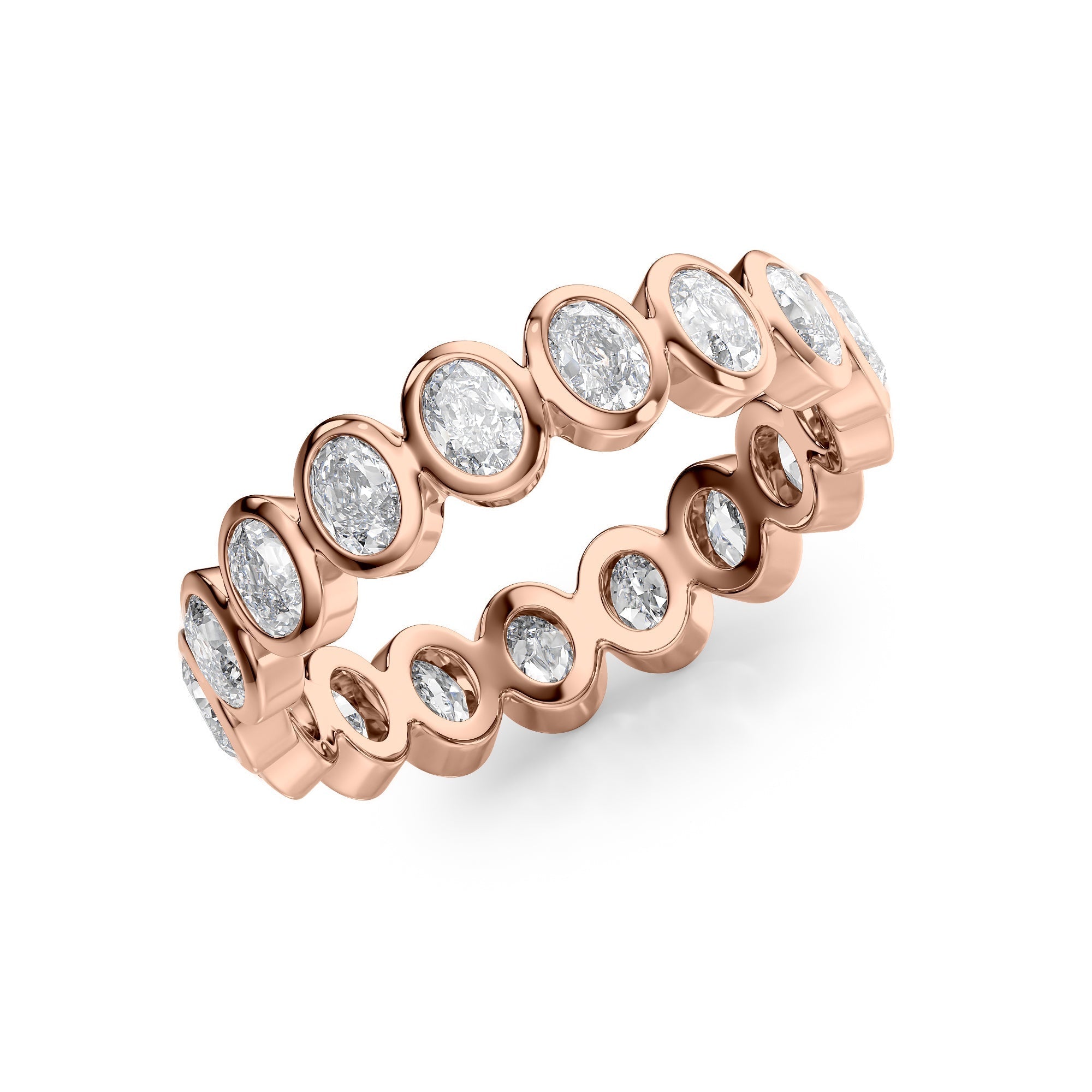 1.7ct Tamira Oval Cut Moissanite Ring - Rose Gold