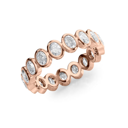 1.7ct Tamira Oval Cut Moissanite Ring - Rose Gold