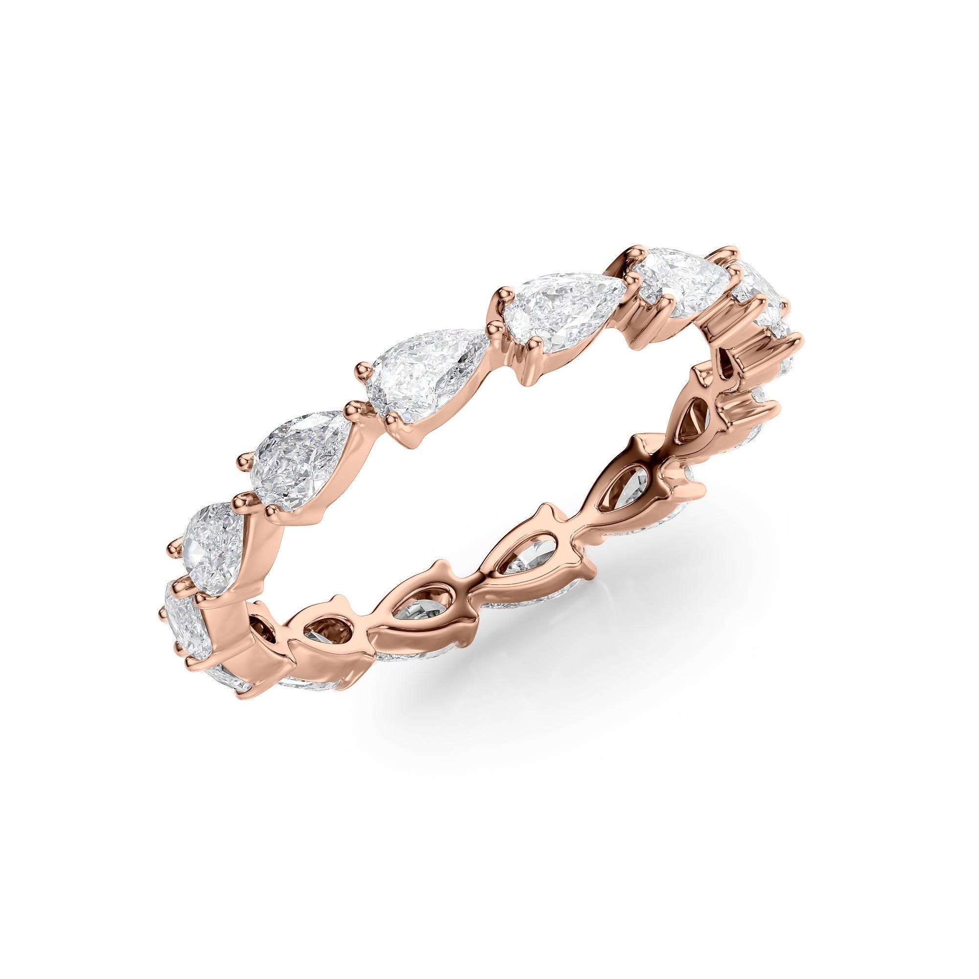 1.5ct Cliodna Pear Cut Moissanite Ring - Rose Gold