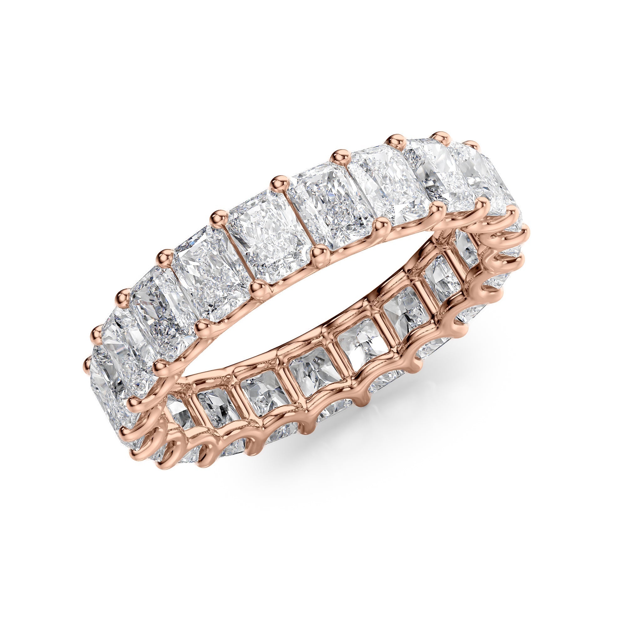 4ct Tobara Round Cut Moissanite Ring - Rose Gold