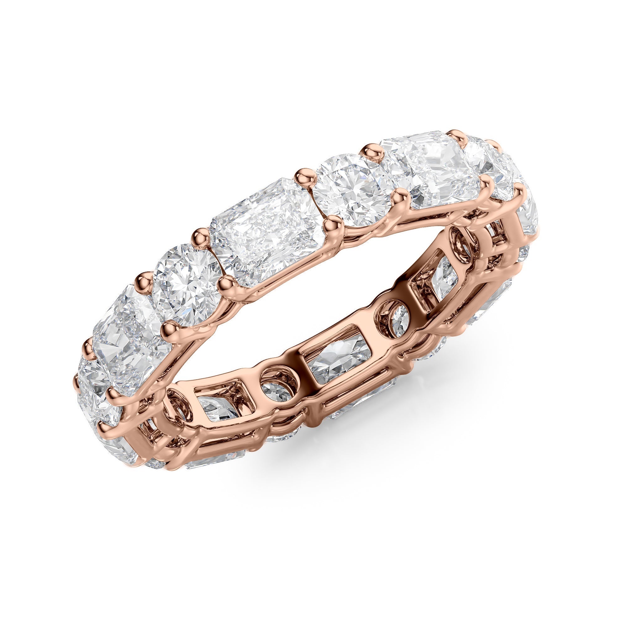 4.6ct Giona Round Cut Moissanite Ring - Rose Gold