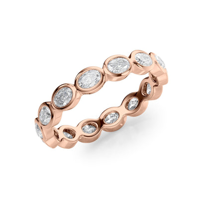 1.4ct Mariquita Oval Cut Moissanite Ring - Rose Gold