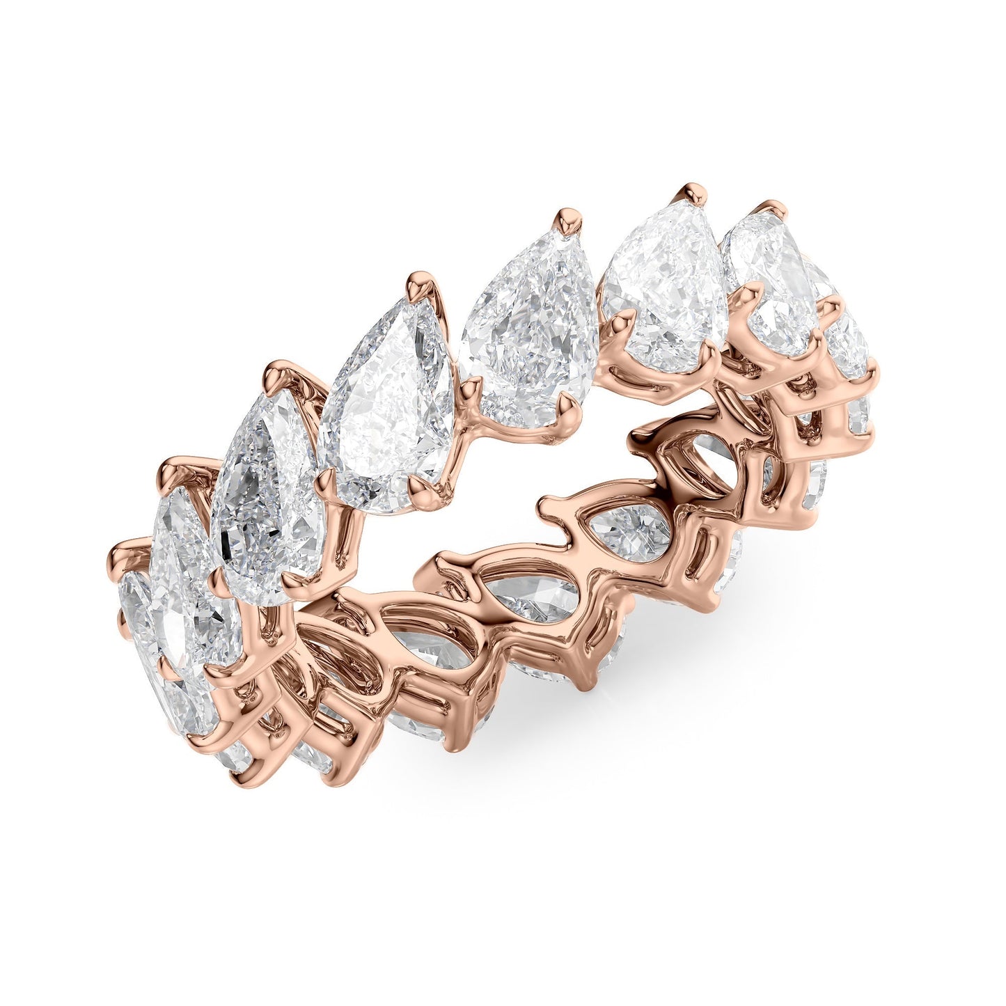 4.5ct Calinda Pear Cut Moissanite Ring - Rose Gold