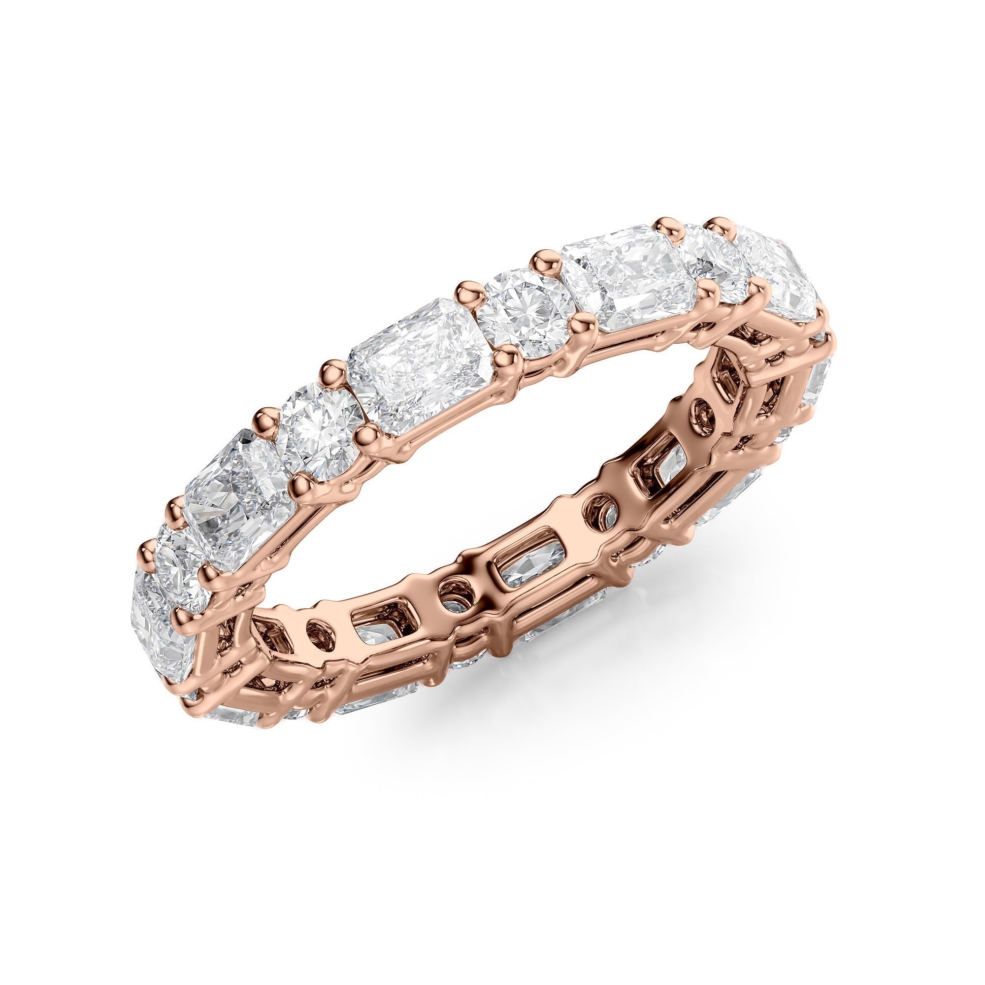 2.8ct Mariana Round Cut Moissanite Ring - Rose Gold