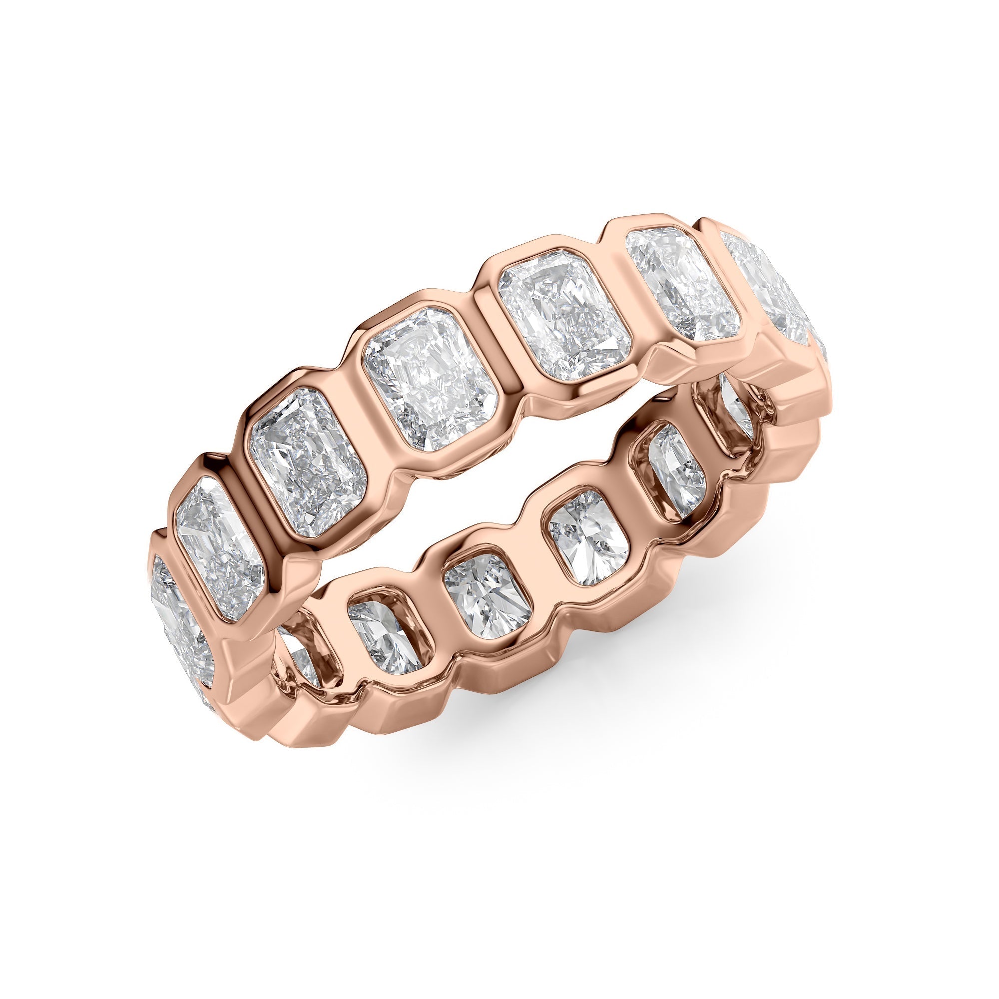 3ct Aglaia Round Cut Moissanite Ring - Rose Gold
