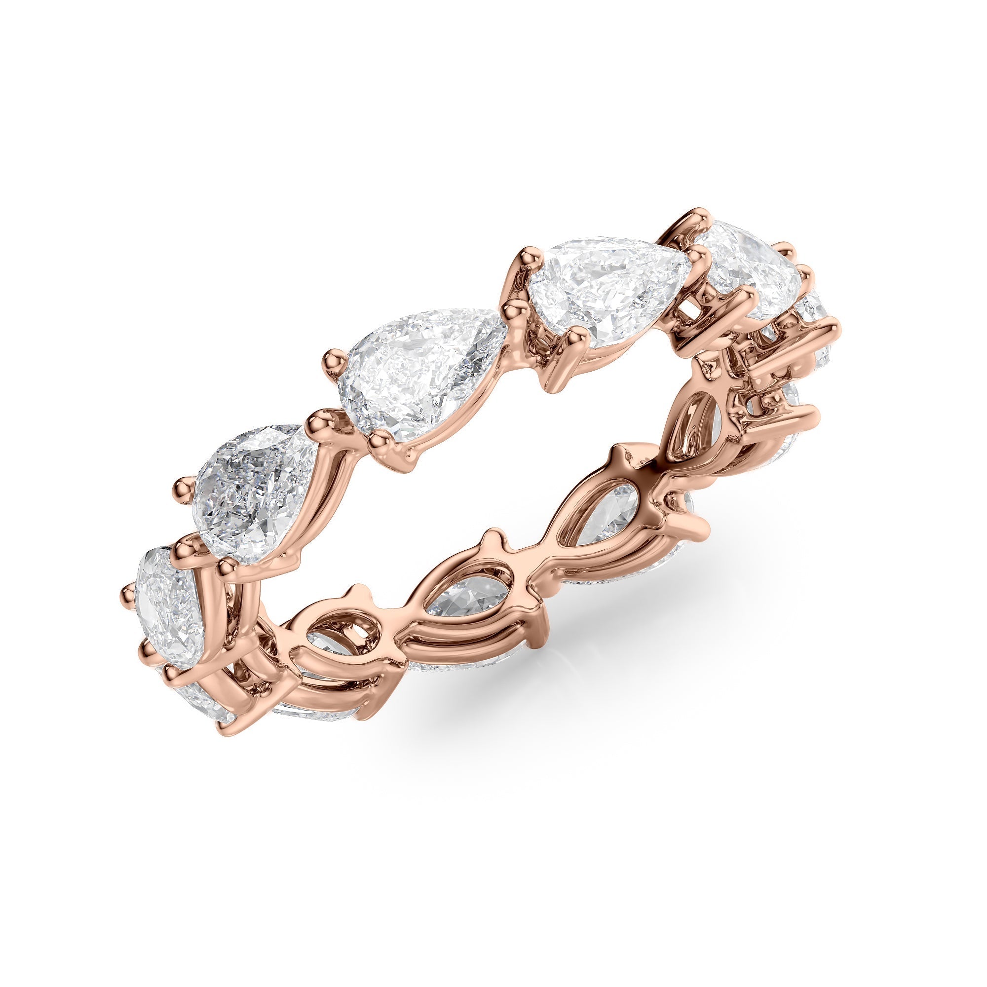 3ct Sophia Pear Cut Moissanite Ring - Rose Gold