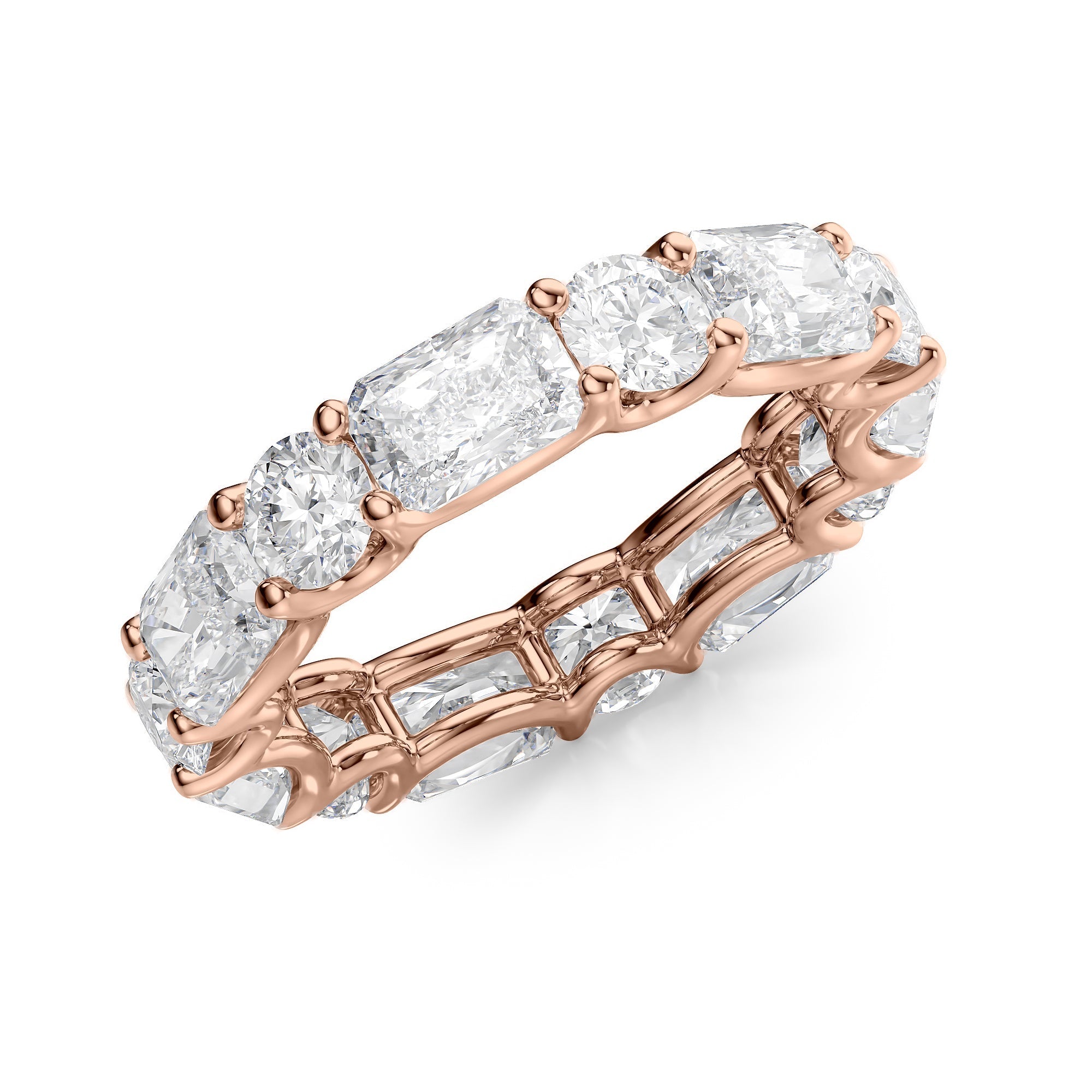 5.7ct Irina Round Cut Moissanite Ring - Rose Gold
