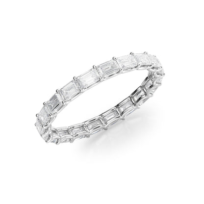 2ct Astraea Emerald Cut Moissanite Ring - Silver