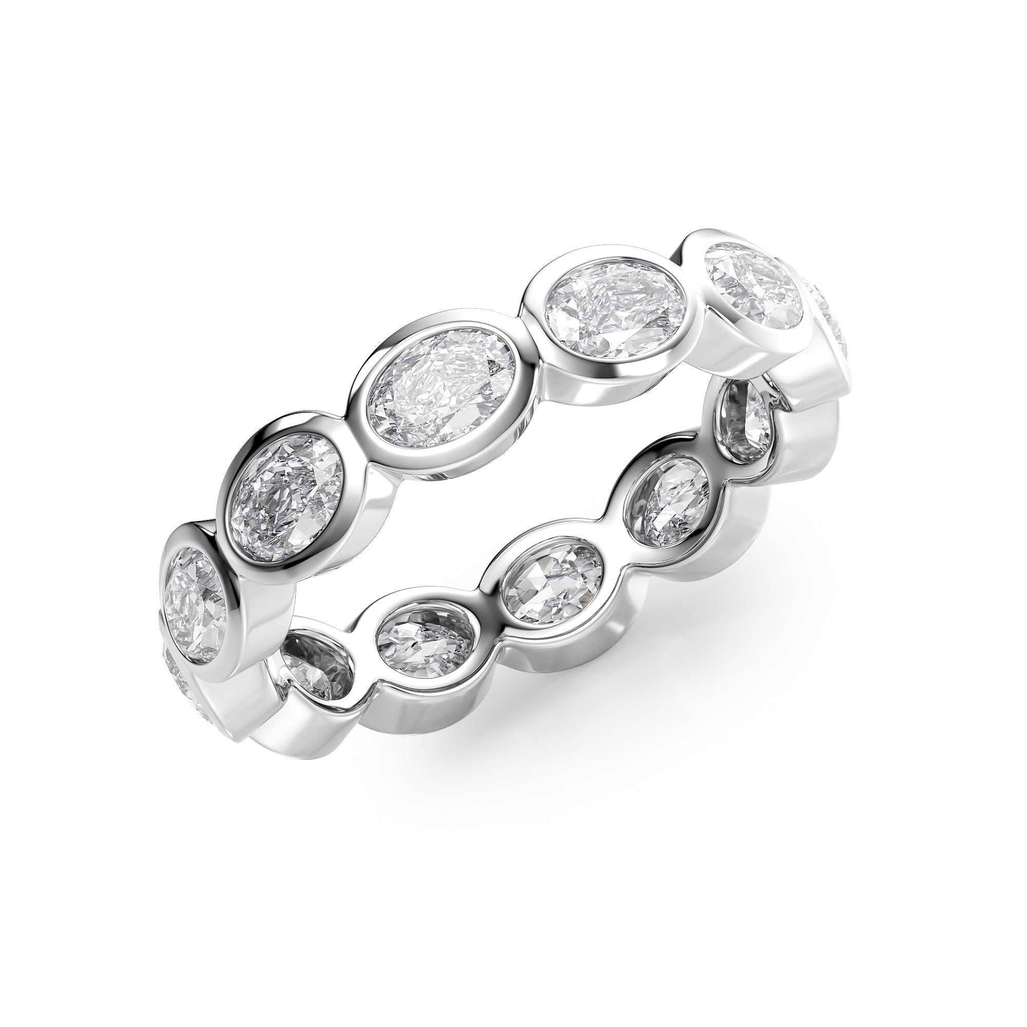 2.4ct Carandis Oval Cut Moissanite Ring - Silver