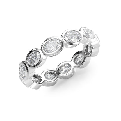 2.4ct Carandis Oval Cut Moissanite Ring - Silver