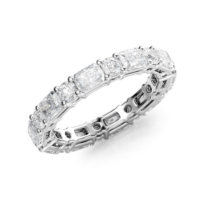 2.8ct Mariana Round Cut Moissanite Ring - Silver