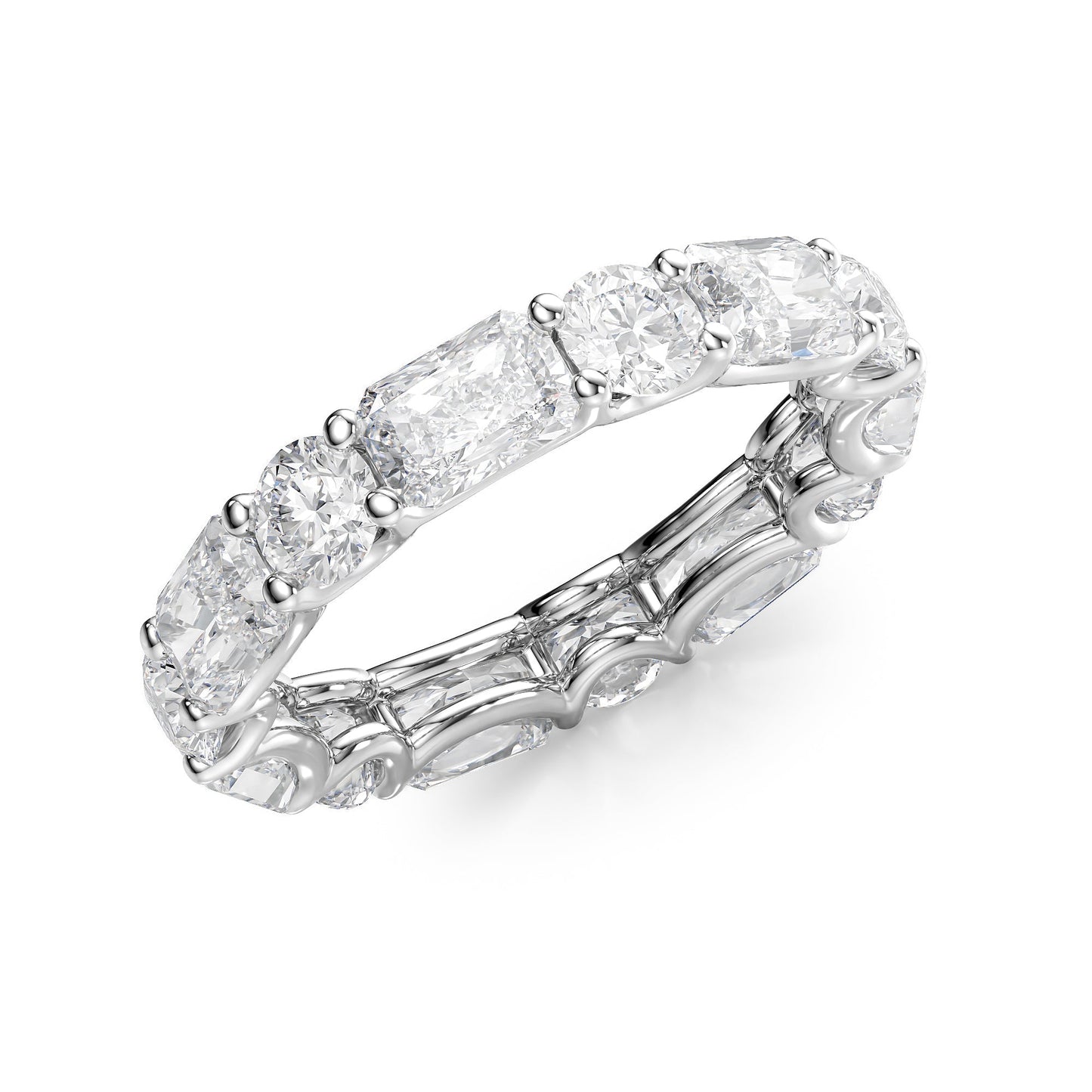 4.6ct Brigide Round Cut Moissanite Ring - Silver