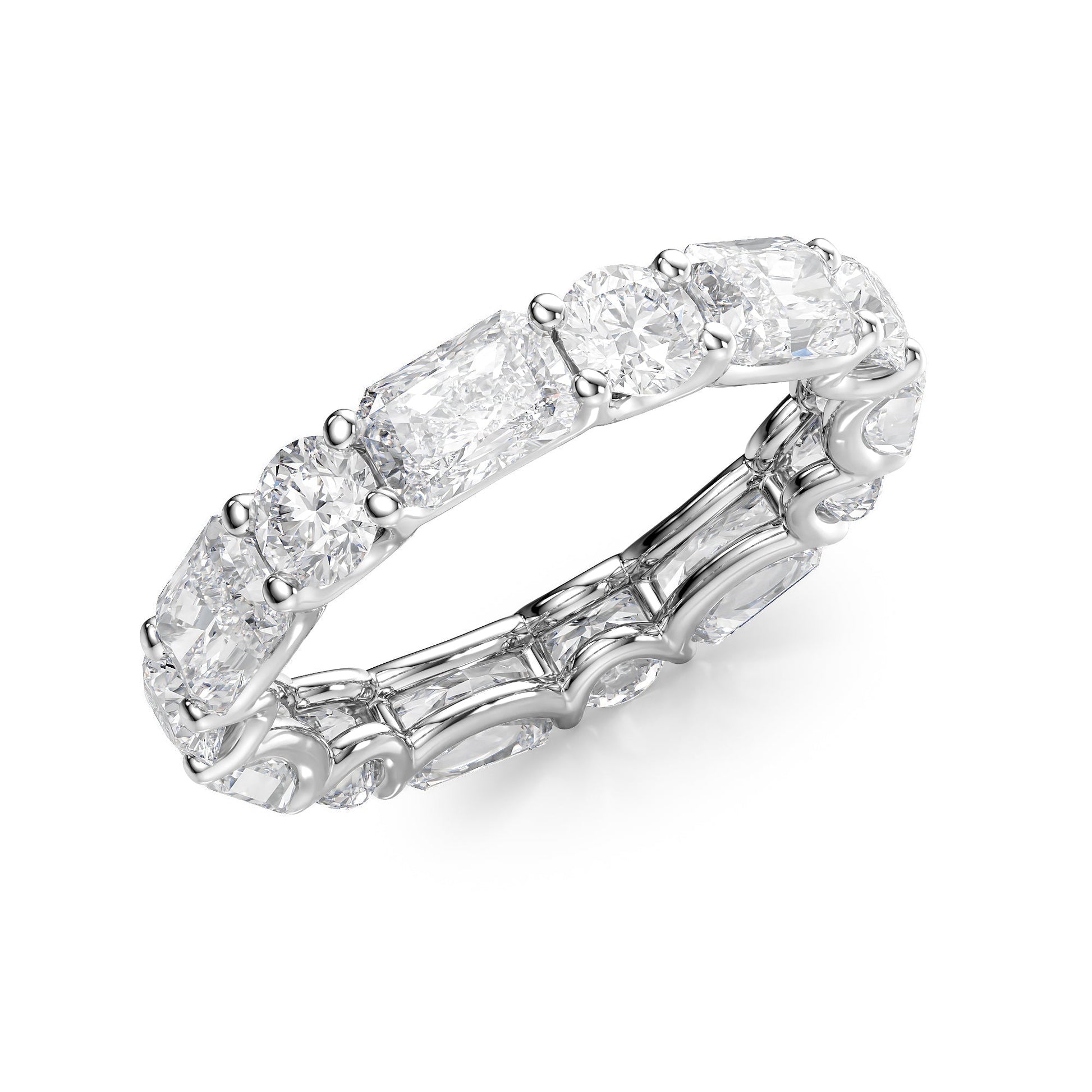 4.6ct Brigide Round Cut Moissanite Ring - Silver