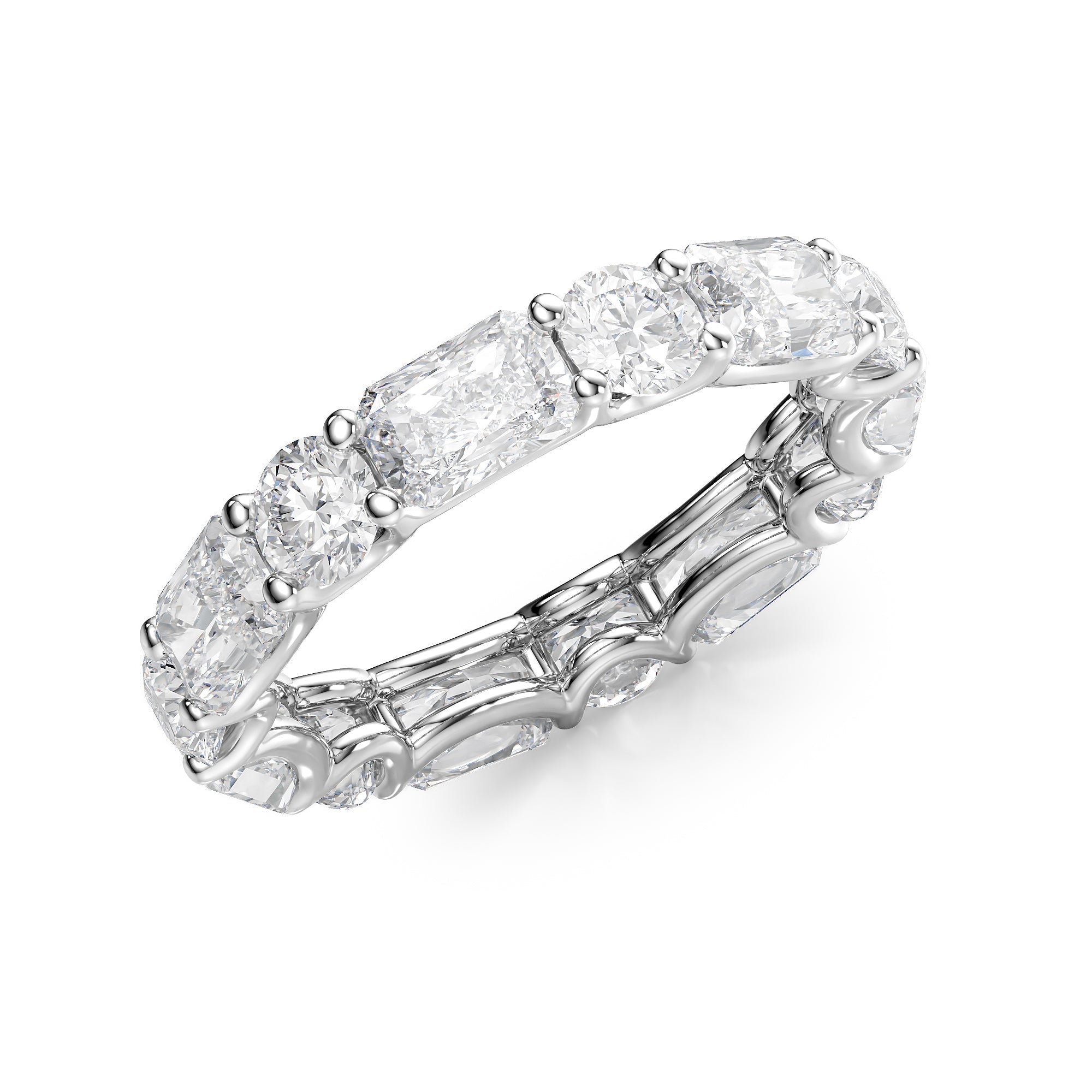 4.6ct Brigide Round Cut Moissanite Ring - Silver