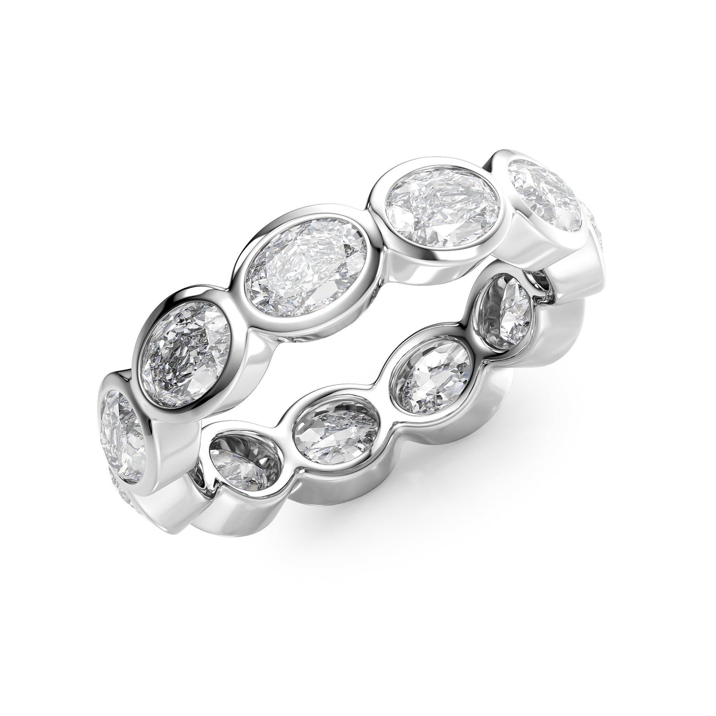 3.3ct Kendra Oval Cut Moissanite Ring - Silver
