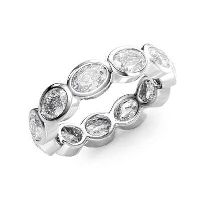 3.3ct Kendra Oval Cut Moissanite Ring - Silver