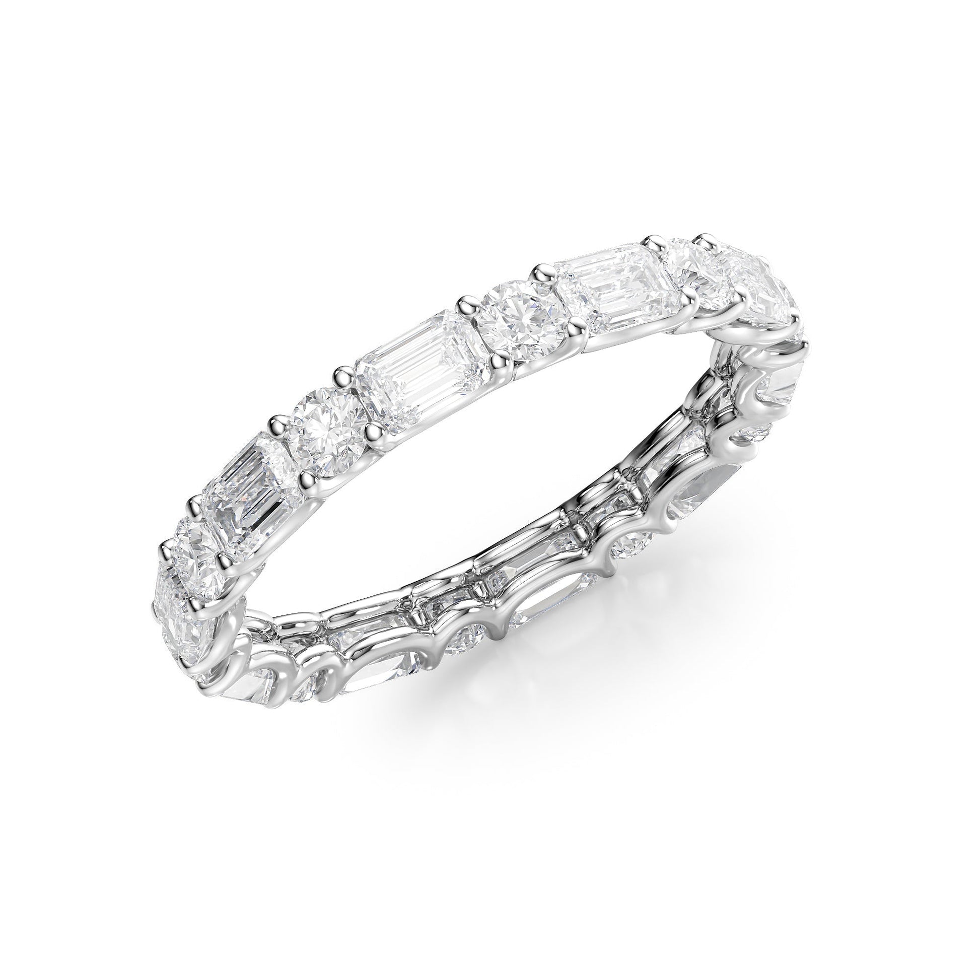 2.6ct Niara Round Cut Moissanite Ring - Silver