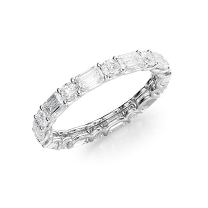2.6ct Niara Round Cut Moissanite Ring - Silver