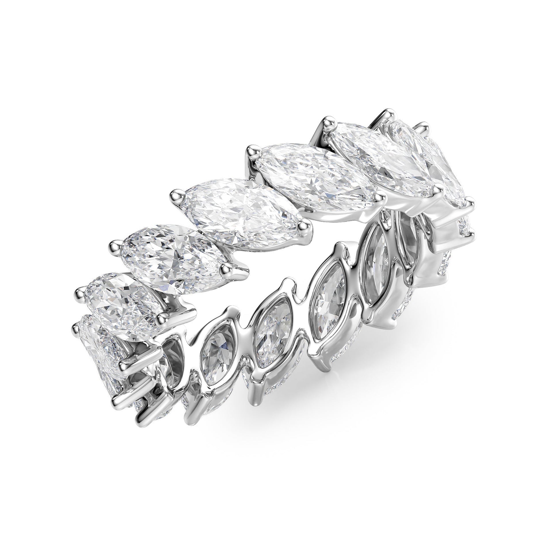 5ct Daylina Marquise Cut Moissanite Ring - Silver