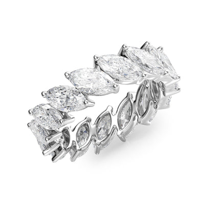5ct Daylina Marquise Cut Moissanite Ring - Silver