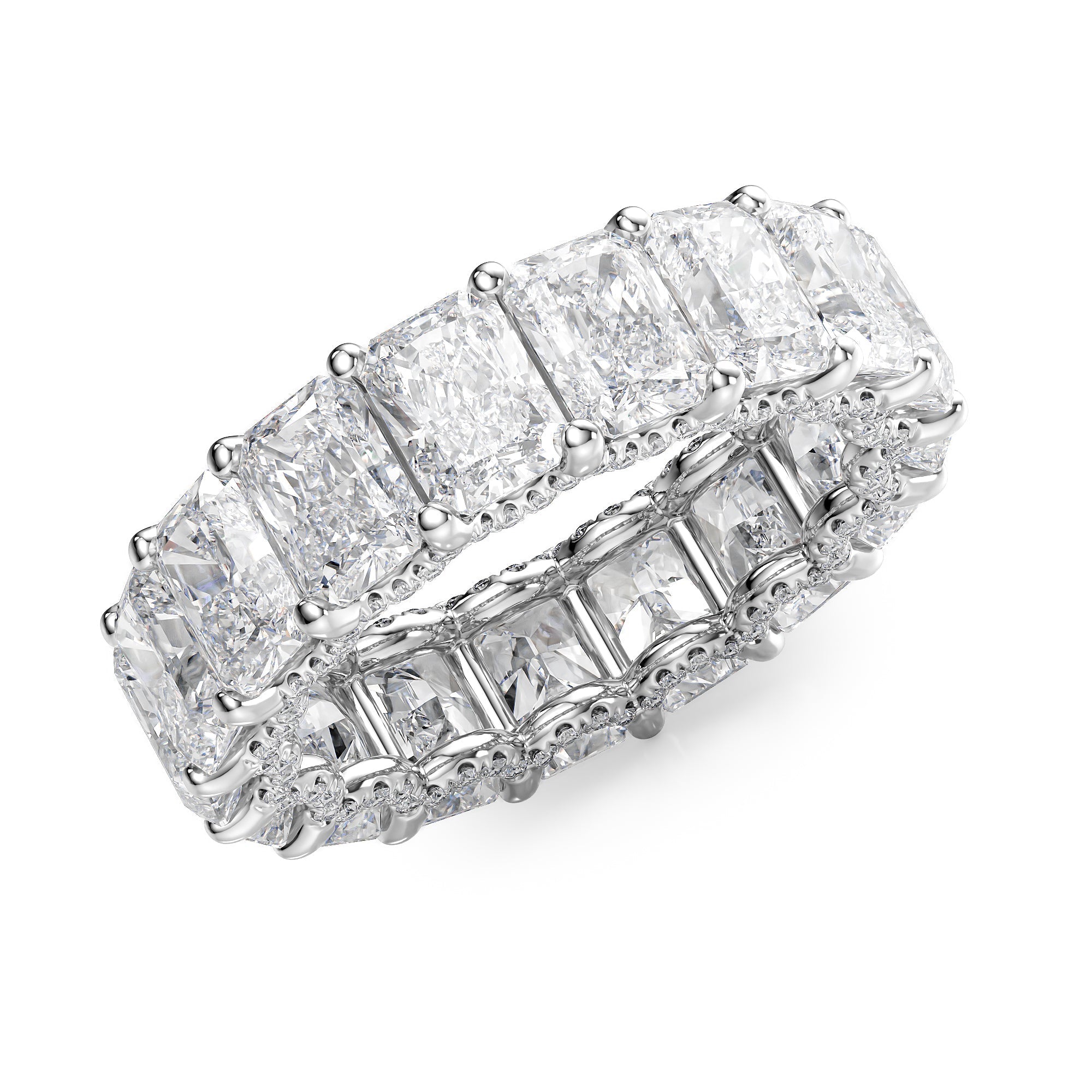 8.3ct Heike Round Cut Moissanite Ring - Silver