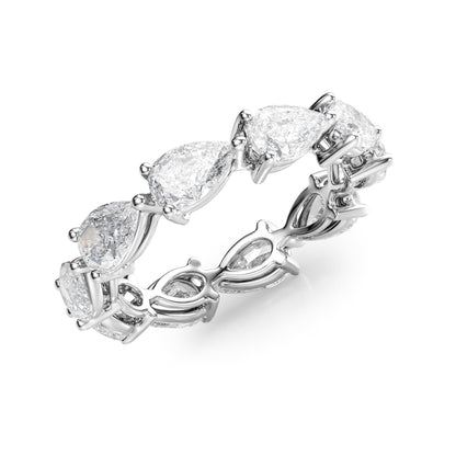 3.5ct Varena Pear Cut Moissanite Ring - Silver