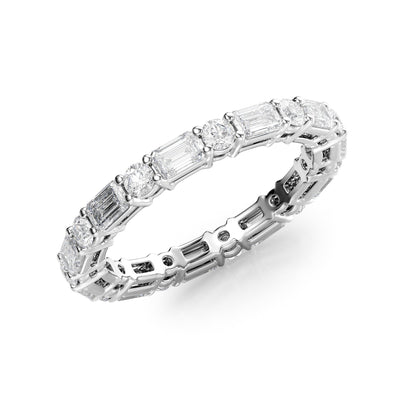 2.1ct Fenara Round Cut Moissanite Ring - Silver