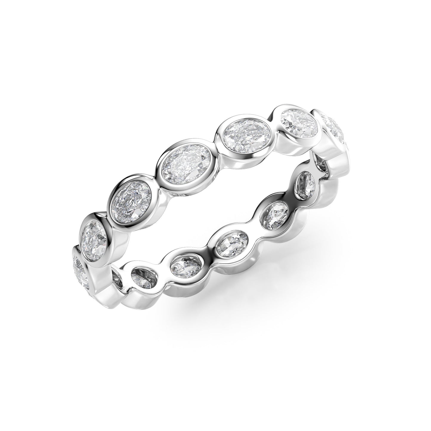 1.4ct Mariquita Oval Cut Moissanite Ring - Silver
