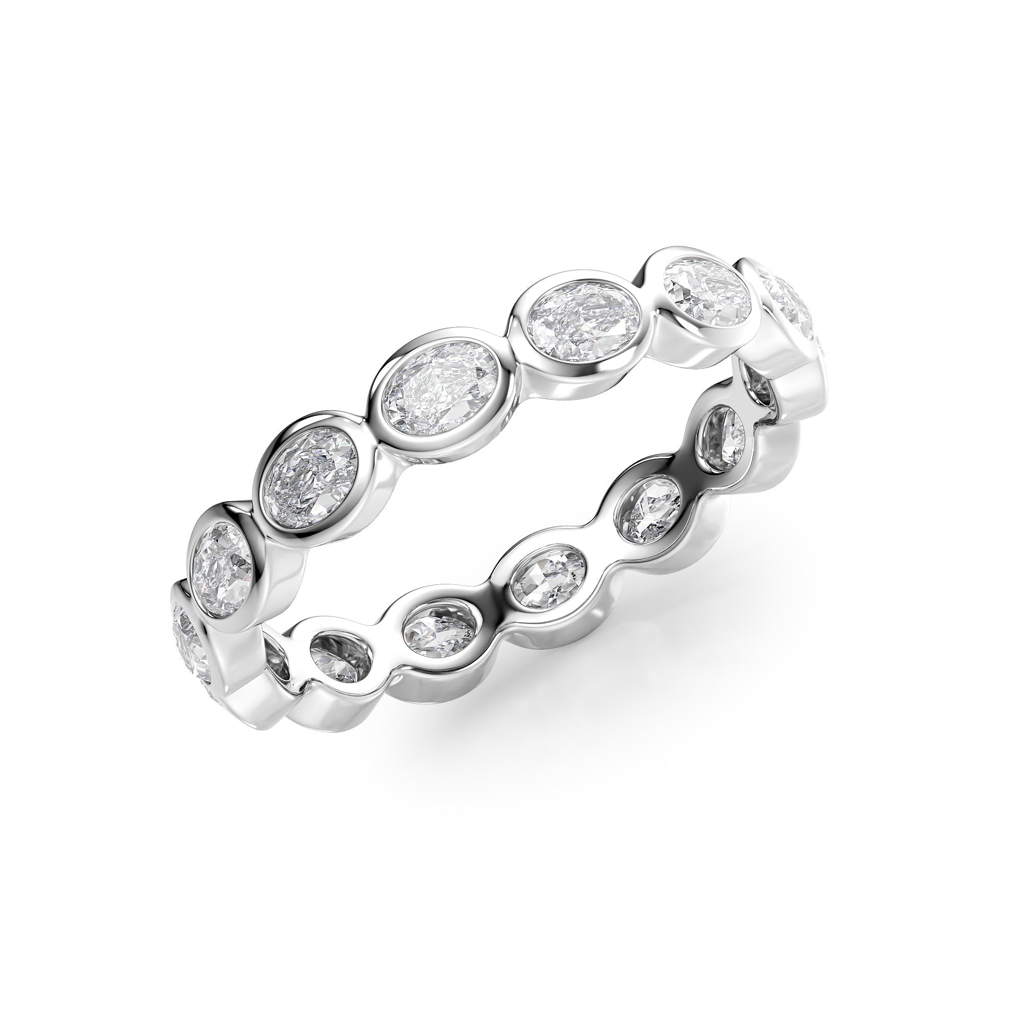 1.4ct Mariquita Oval Cut Moissanite Ring - Silver