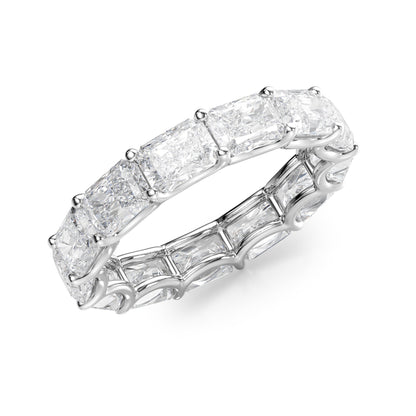 5ct Kirsara Radiant Cut Moissanite Ring - Silver