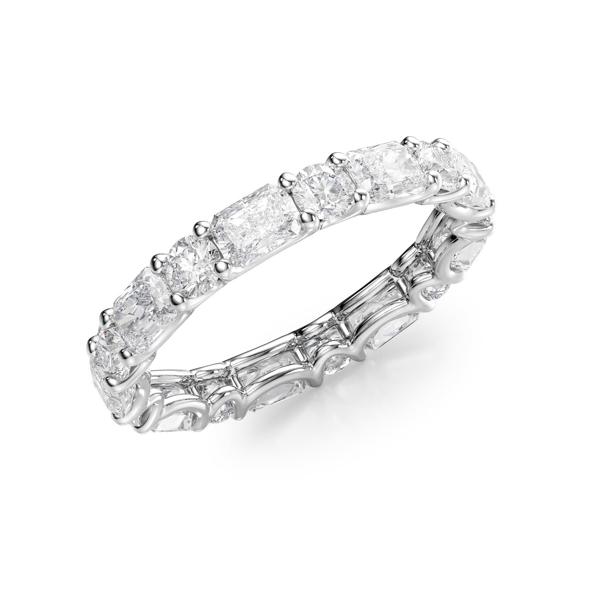 2.8ct Odessa Round Cut Moissanite Ring - Silver
