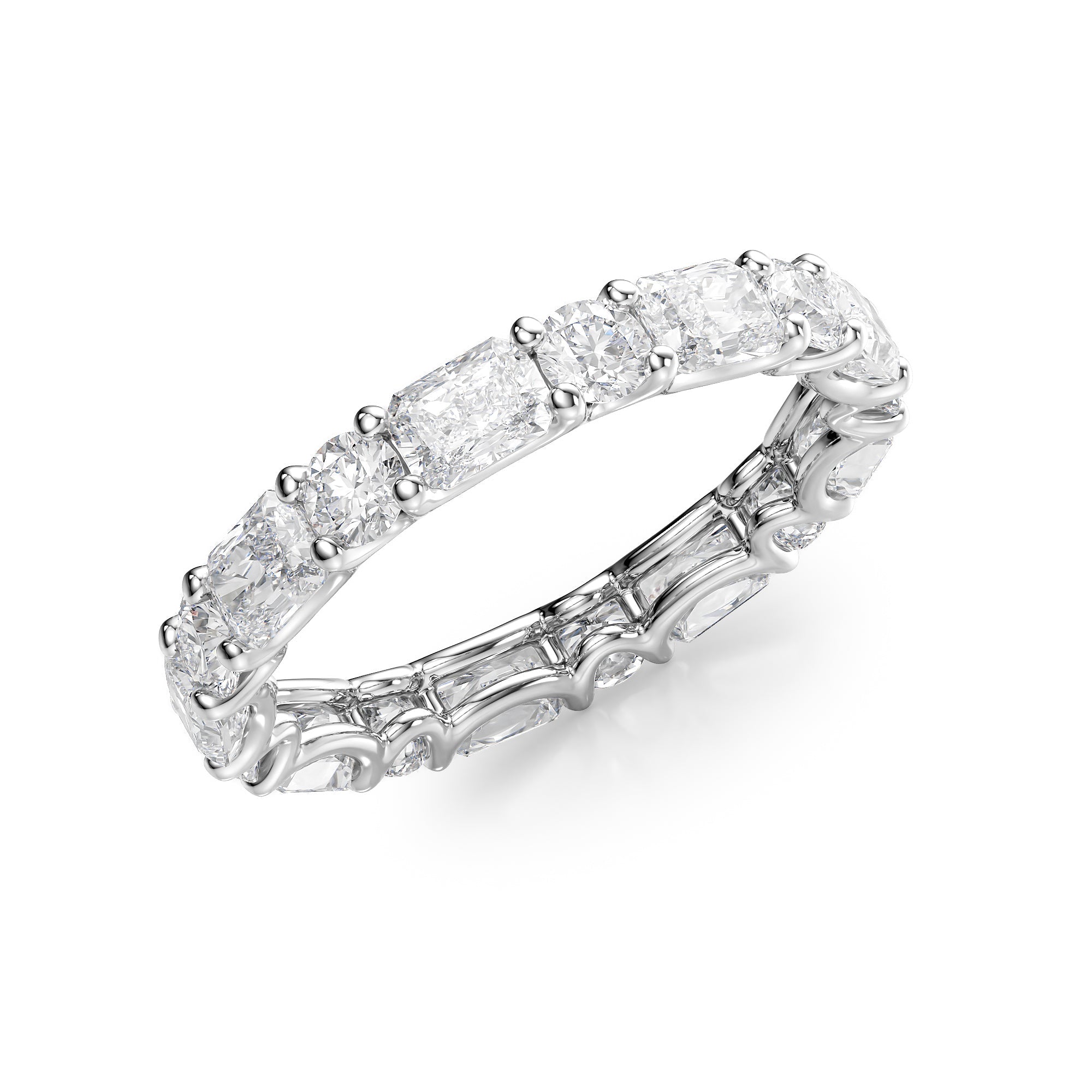 2.8ct Odessa Round Cut Moissanite Ring - Silver