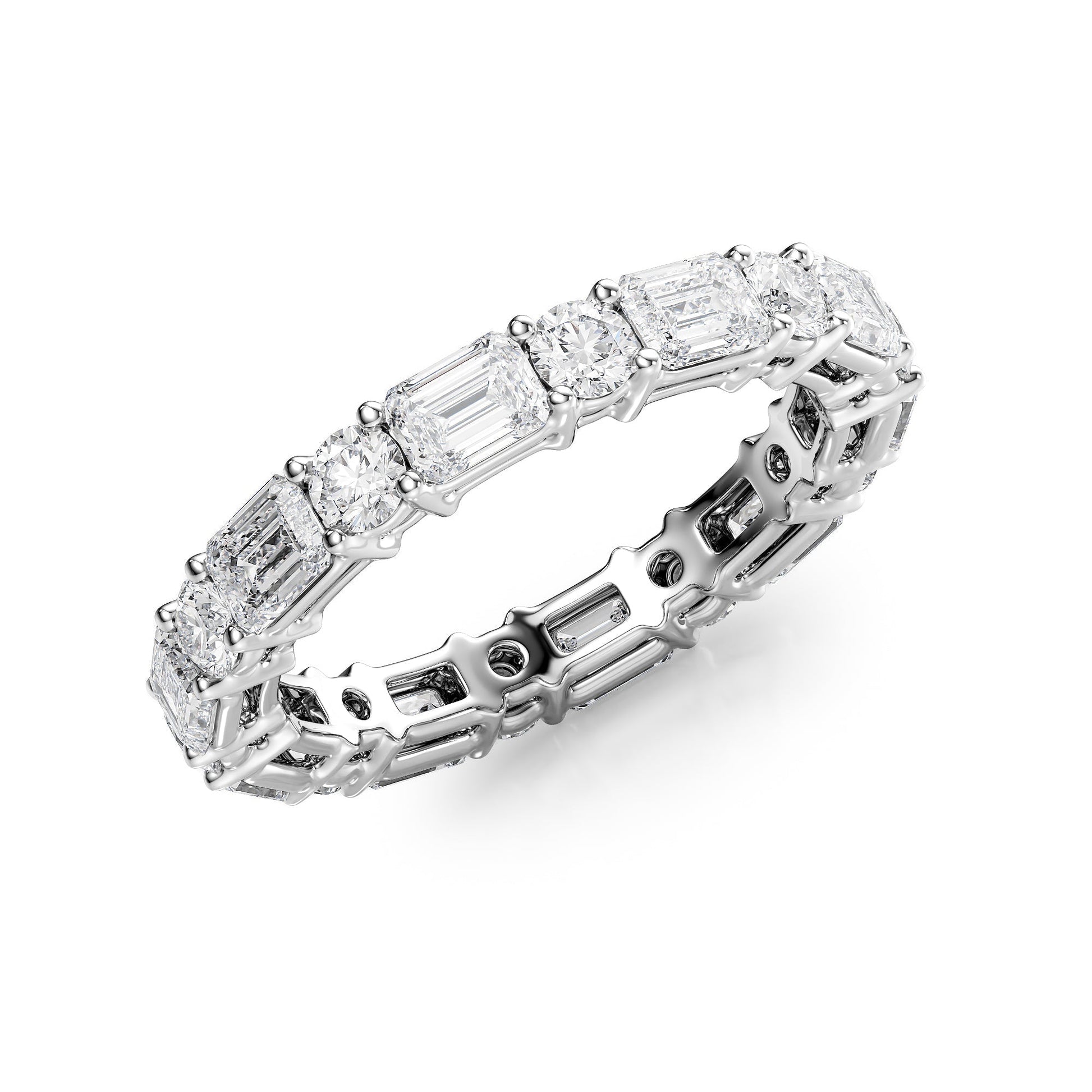 3.3ct Astoria Round Cut Moissanite Ring - Silver
