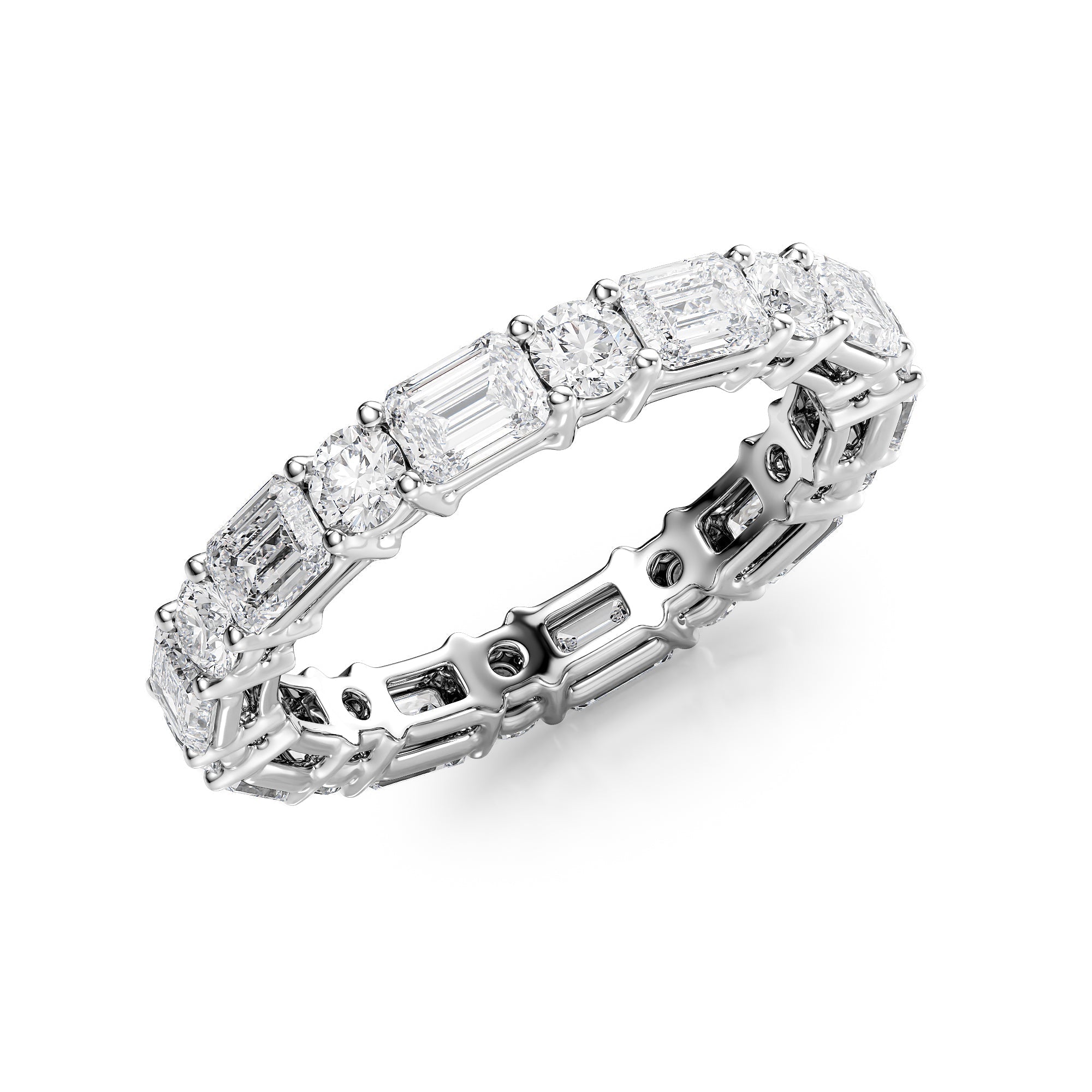 3.3ct Astoria Round Cut Moissanite Ring - Silver