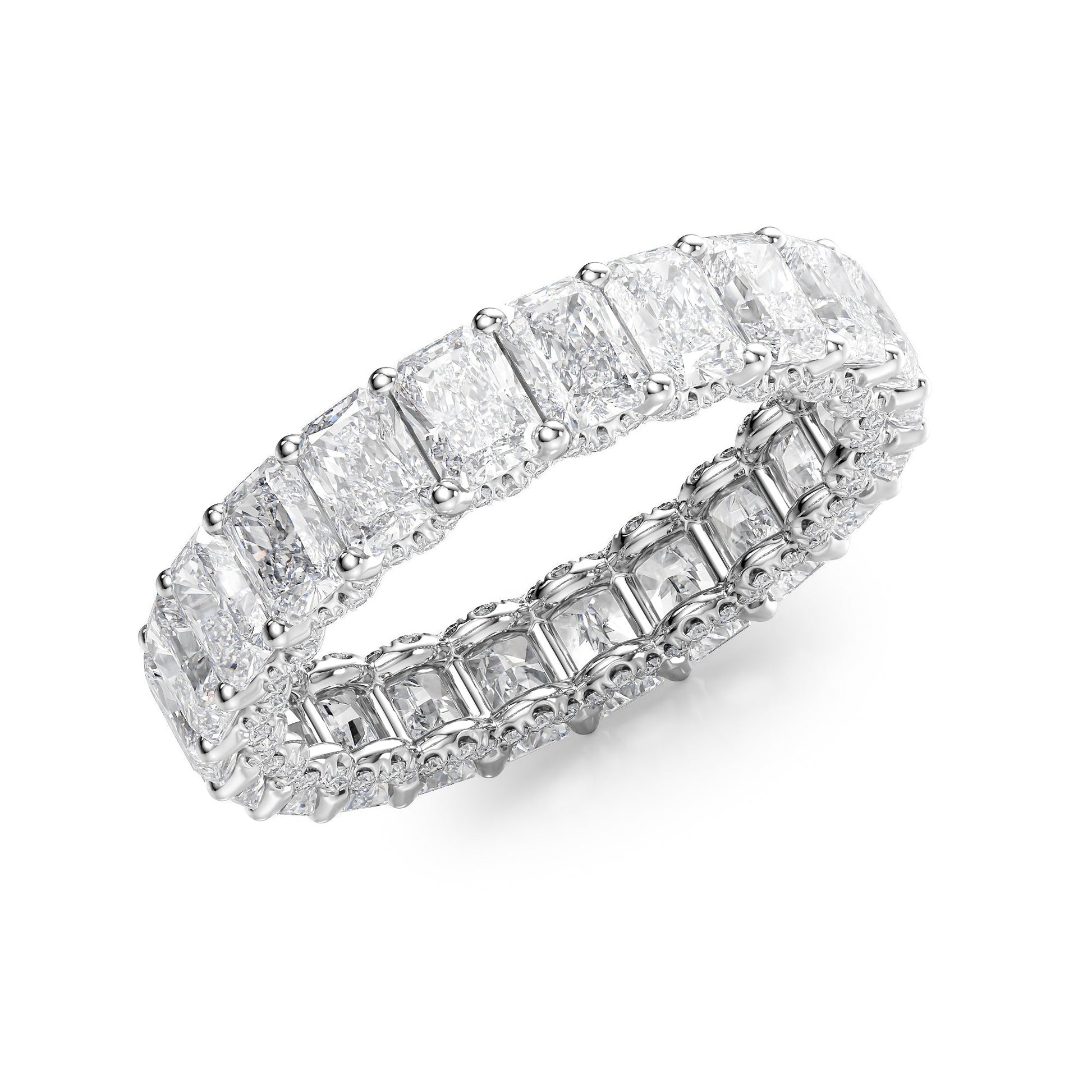 4.3ct Bena Round Cut Moissanite Ring - Silver