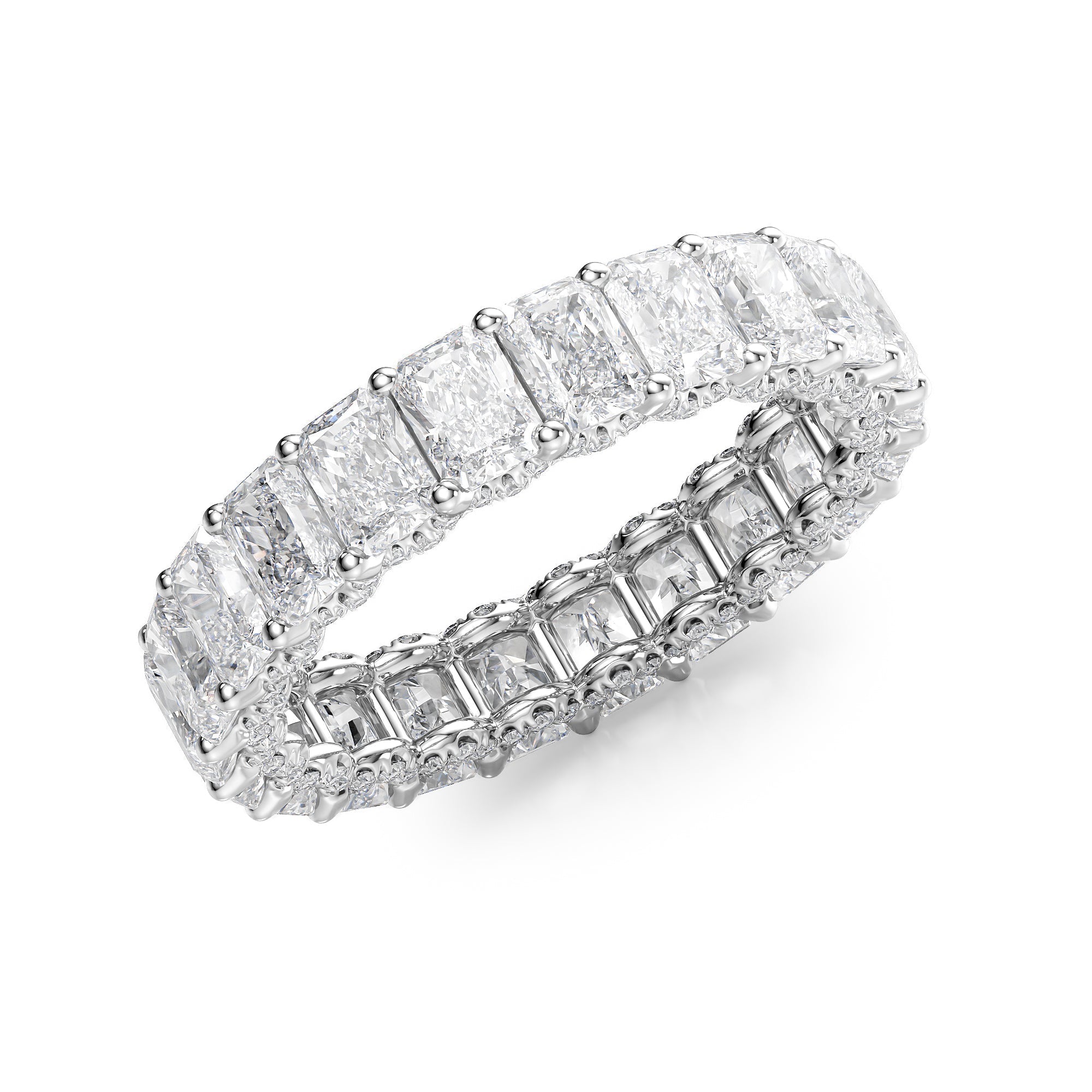 4.3ct Bena Round Cut Moissanite Ring - Silver