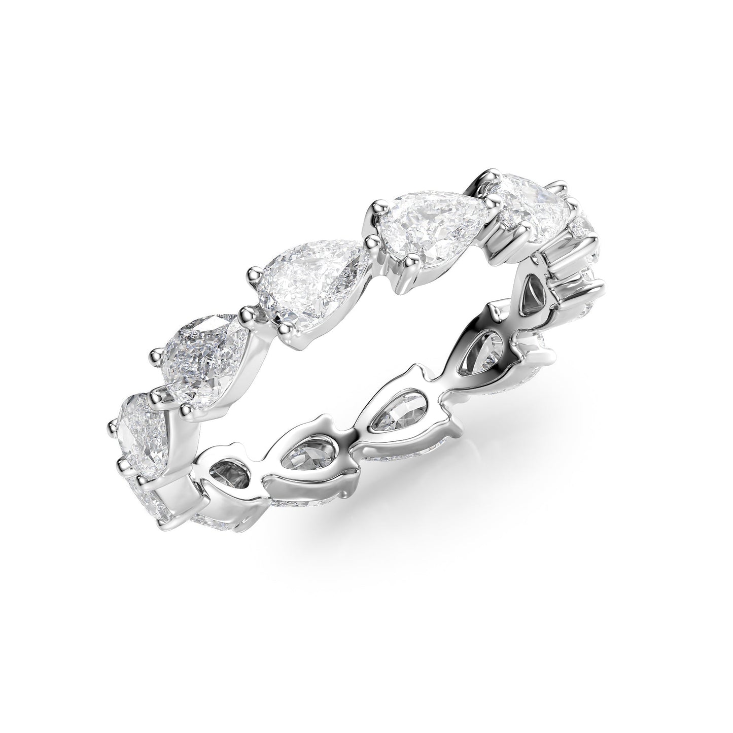 2.5ct Dariana Pear Cut Moissanite Ring - Silver