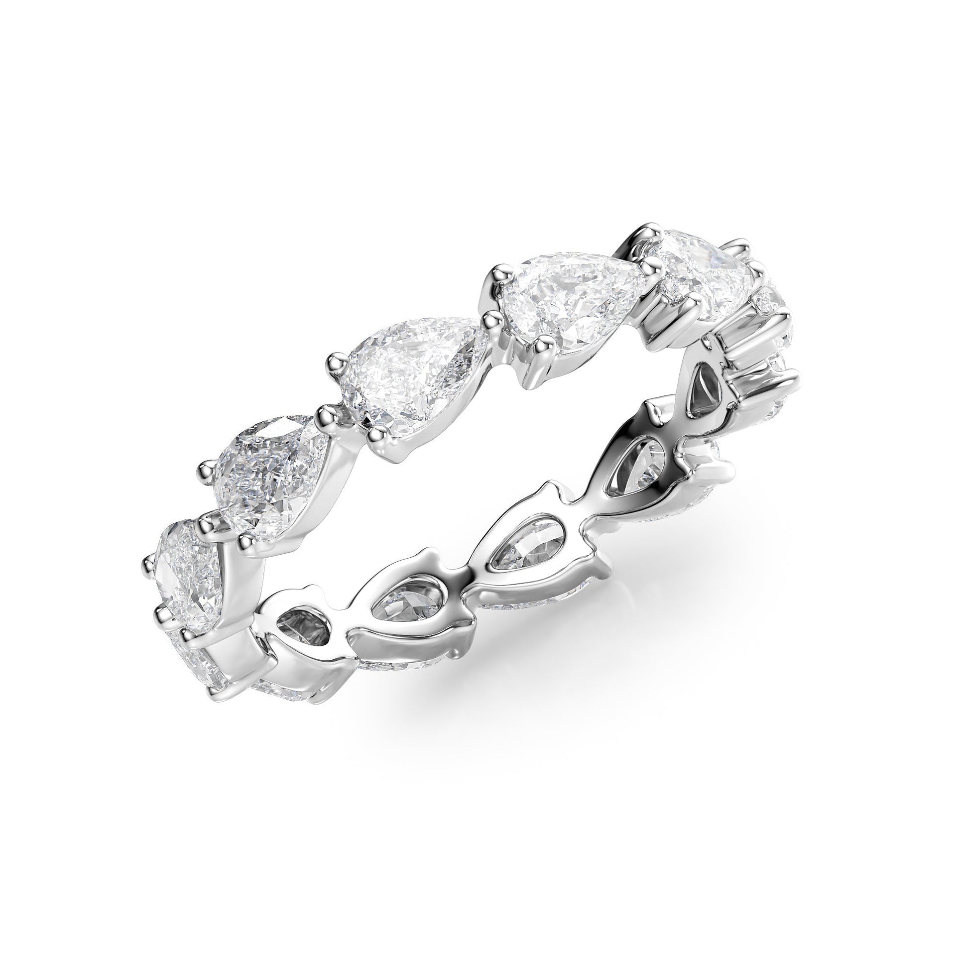 2.5ct Dariana Pear Cut Moissanite Ring - Silver