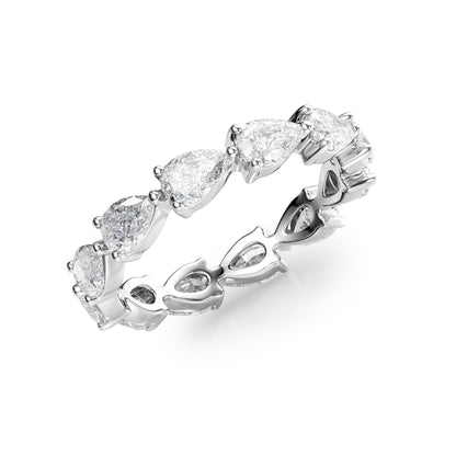 2.5ct Dariana Pear Cut Moissanite Ring - Silver