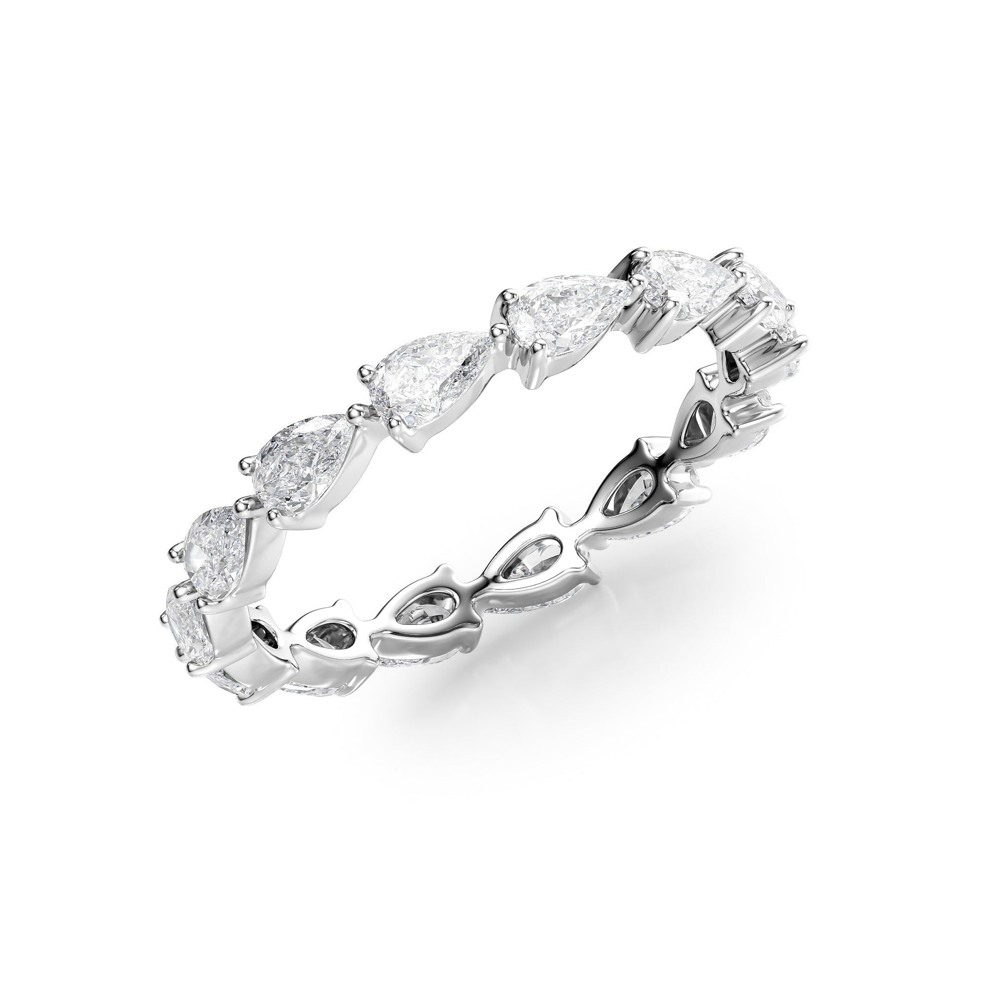 1.5ct Cliodna Pear Cut Moissanite Ring - Silver