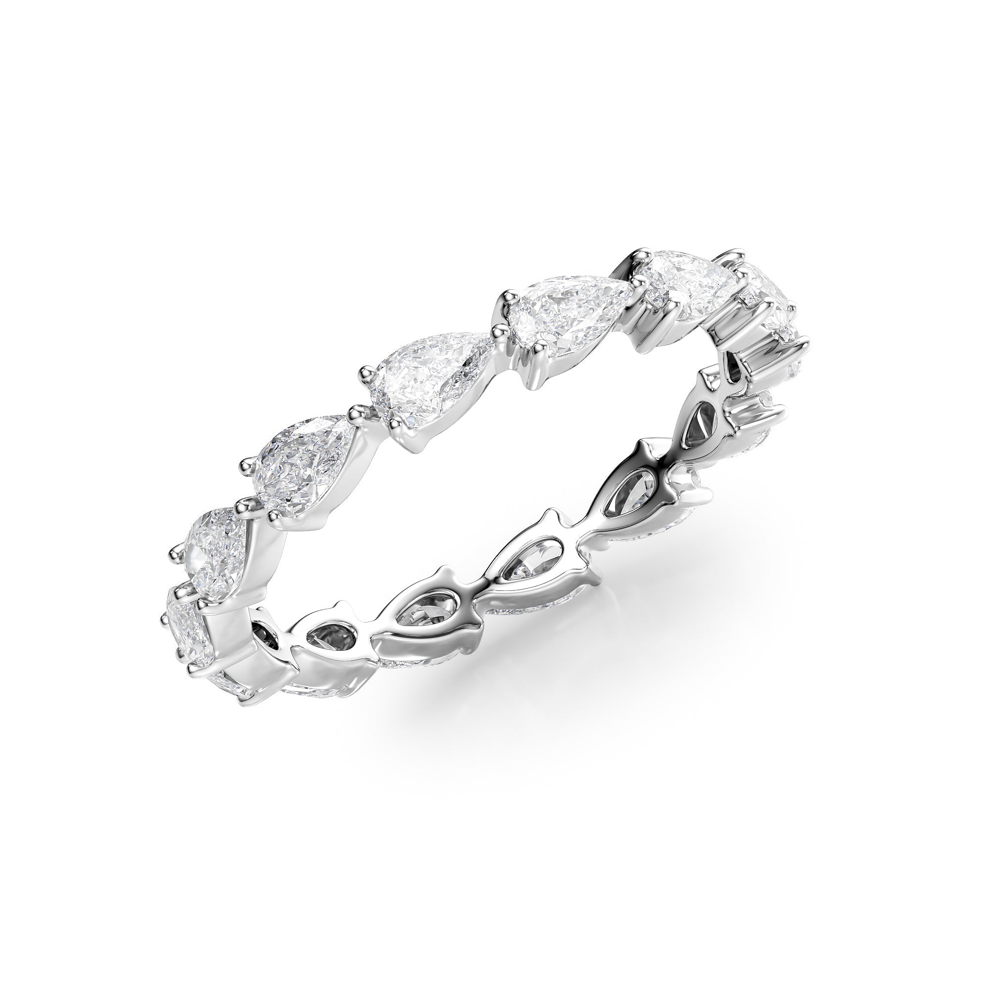 1.5ct Cliodna Pear Cut Moissanite Ring - Silver