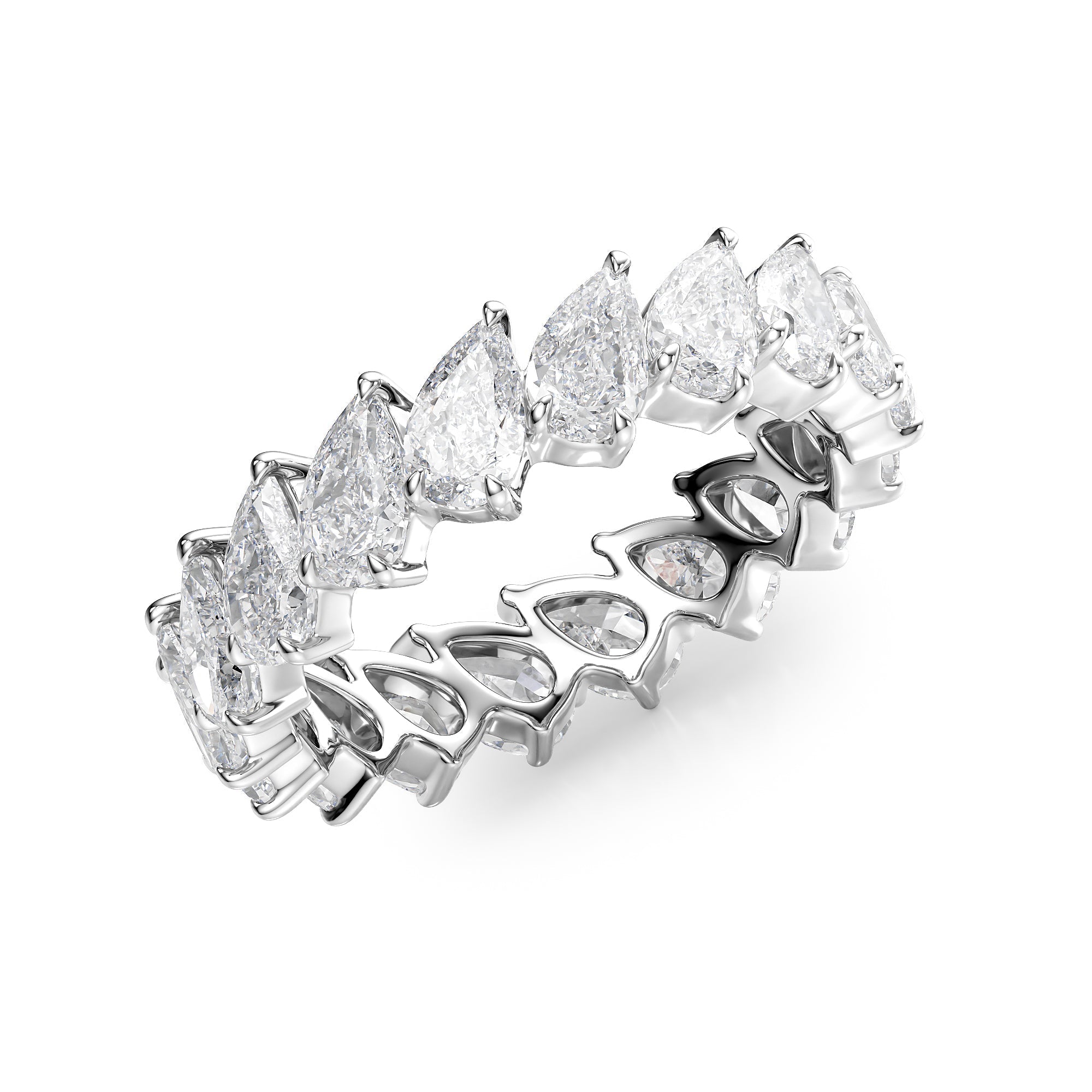 3.5ct Yarela Pear Cut Moissanite Ring - Silver