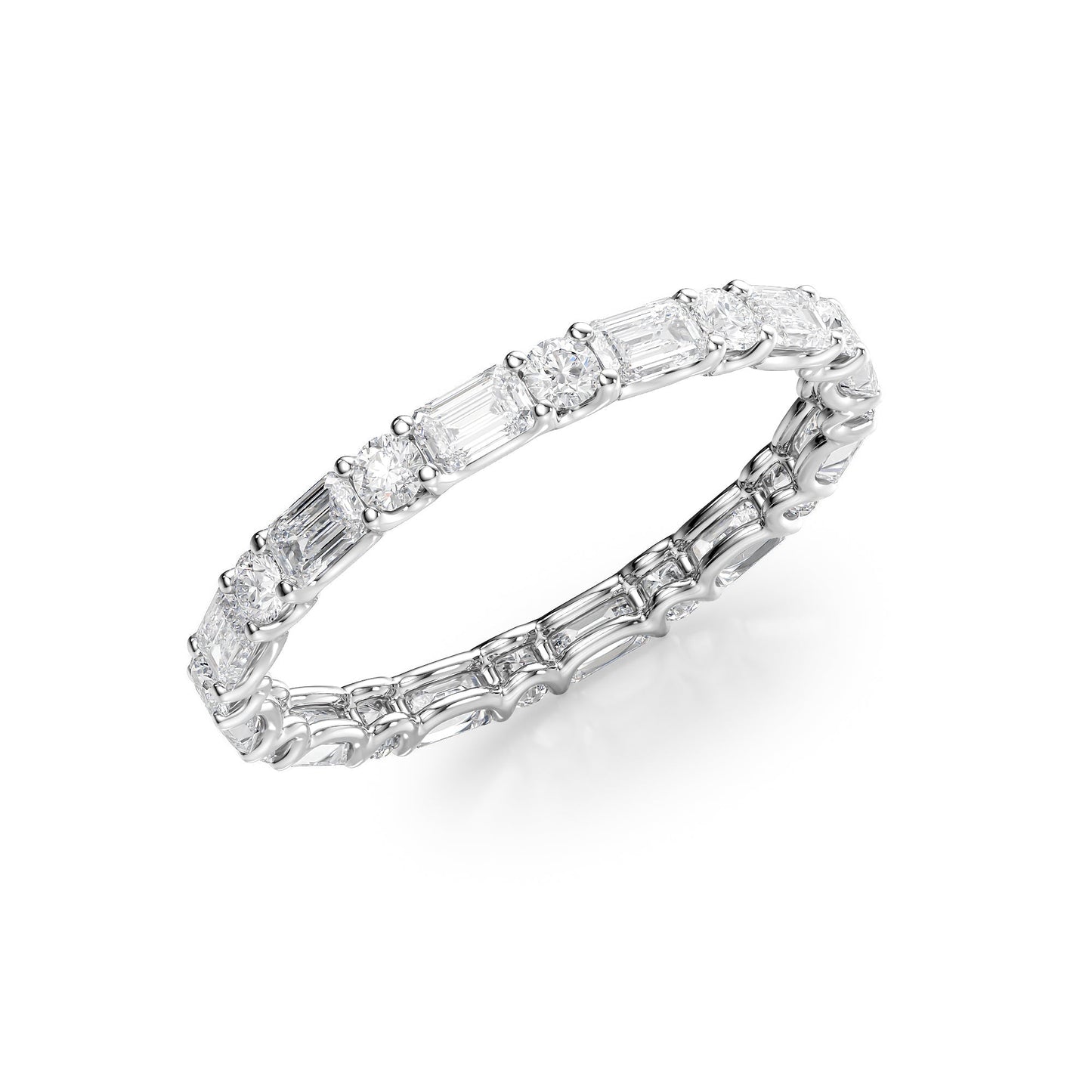 1.5ct Elasa Round Cut Moissanite Ring - Silver