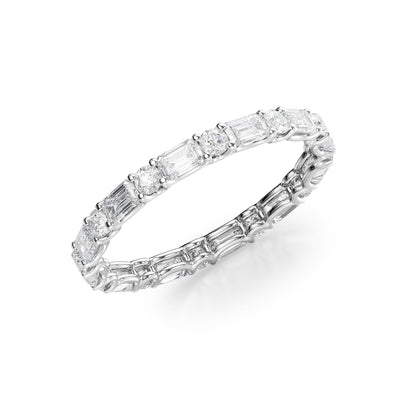 1.5ct Elasa Round Cut Moissanite Ring - Silver
