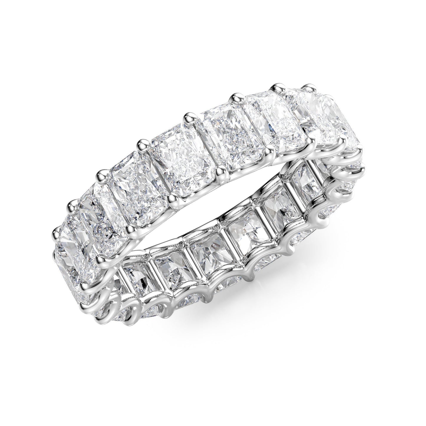 6ct Cleopatra Round Cut Moissanite Ring - Silver