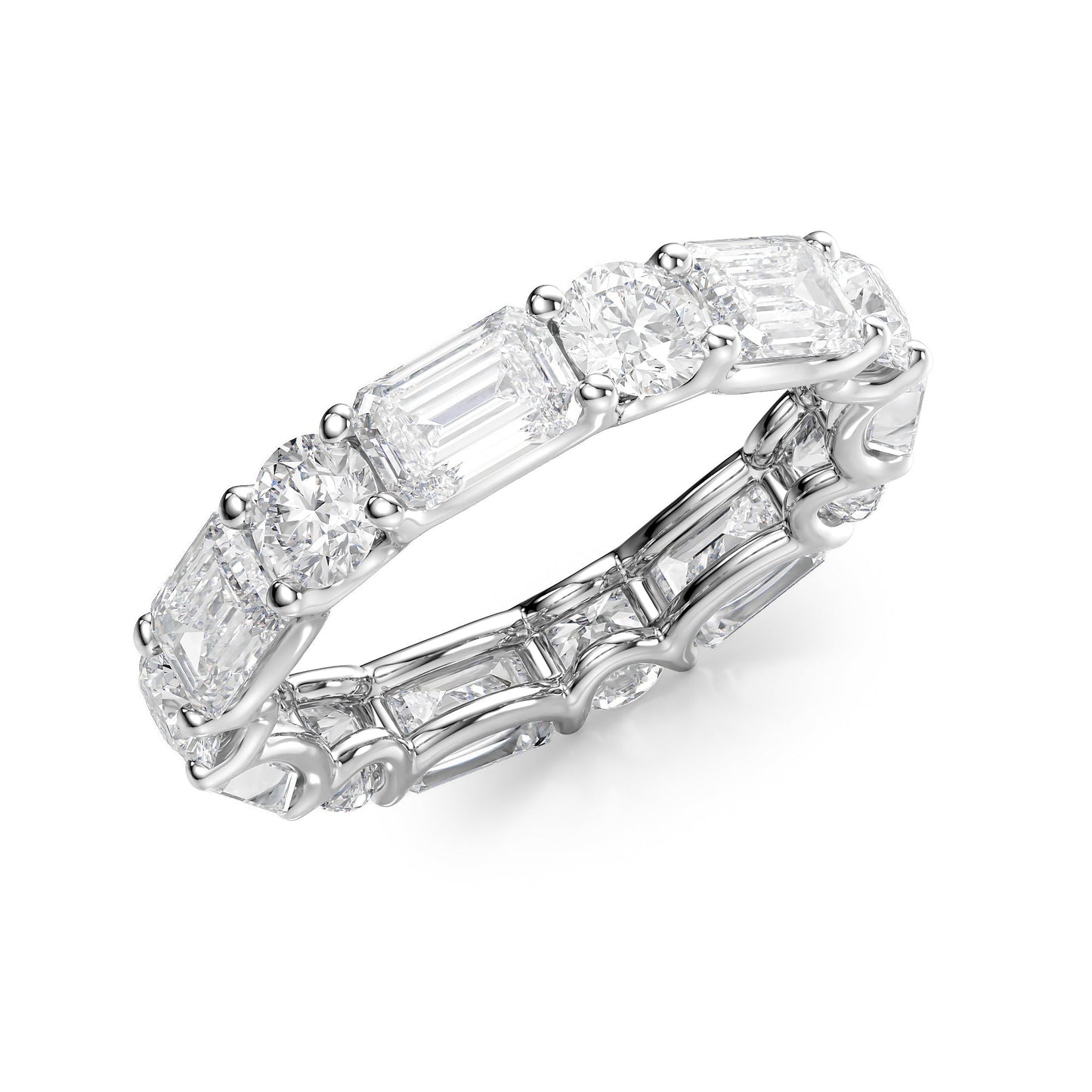 5ct Serena Round Cut Moissanite Ring - Silver