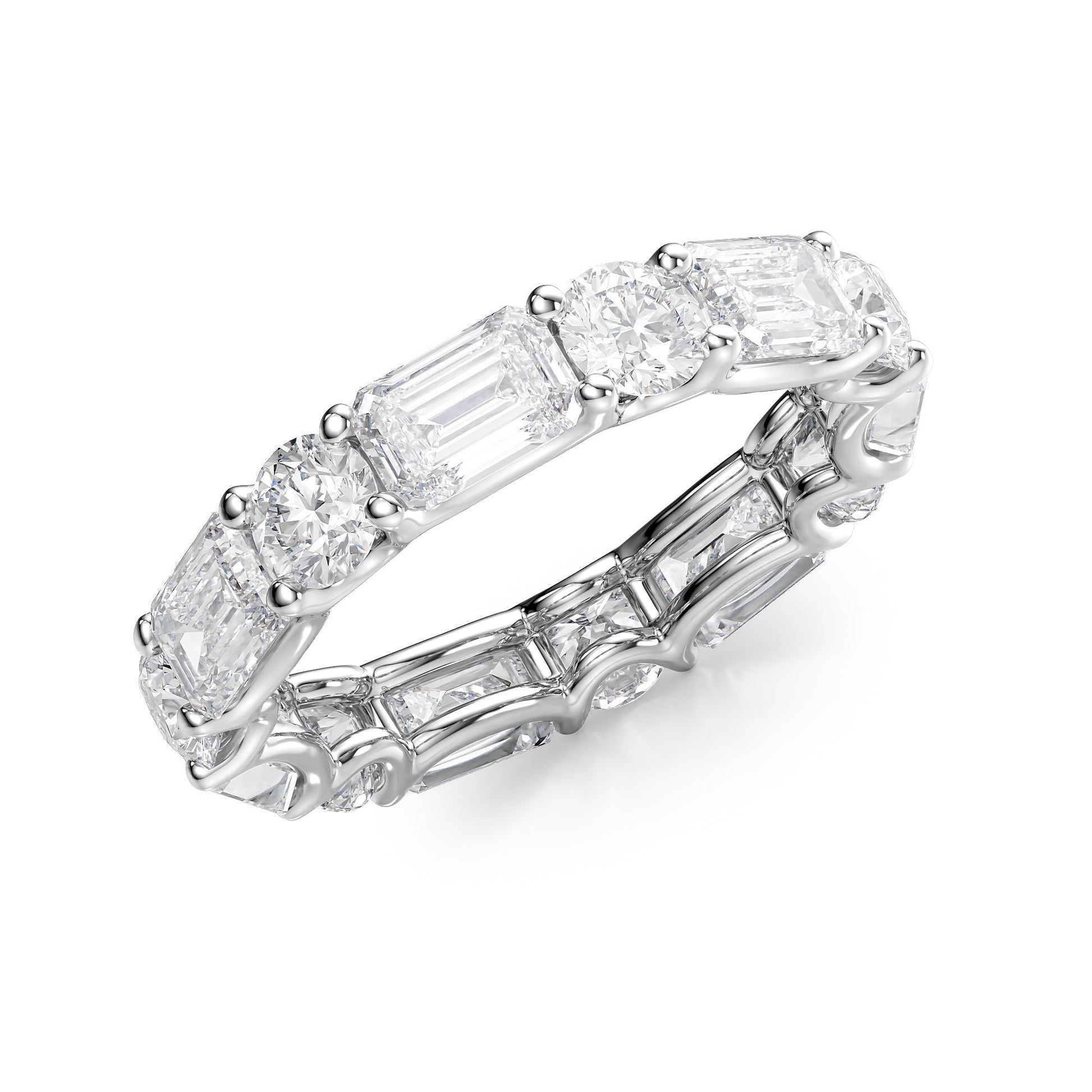 5ct Serena Round Cut Moissanite Ring - Silver