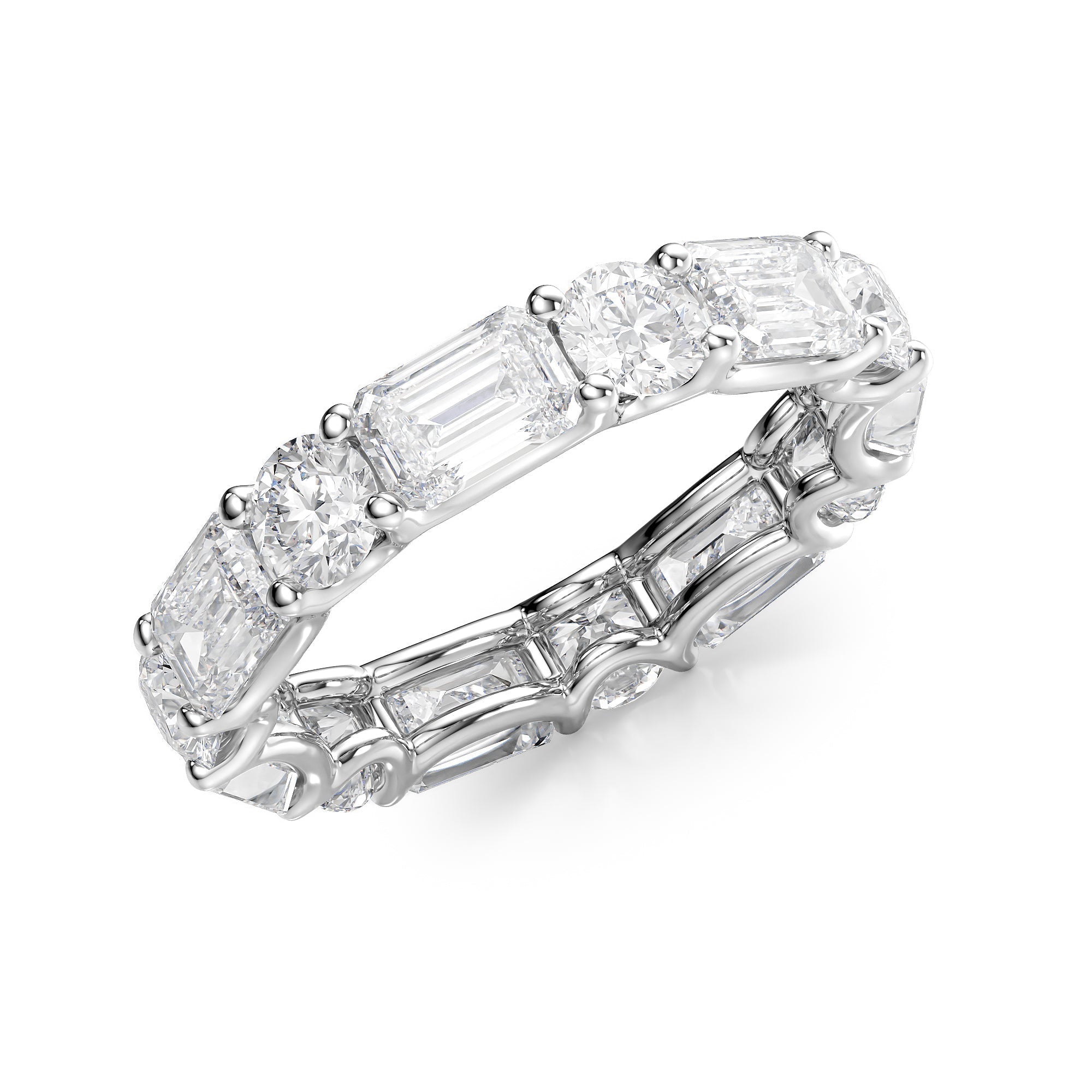 5ct Serena Round Cut Moissanite Ring - Silver