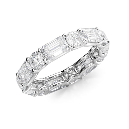 5ct Serena Round Cut Moissanite Ring - Silver